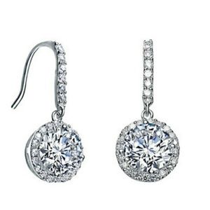 Genevive Sterling Silver CZ Earrings